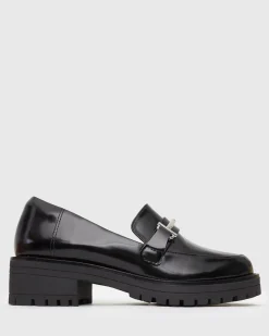 Women Betts Loafers|Leather^AGATHA Leather Heeled Loafers