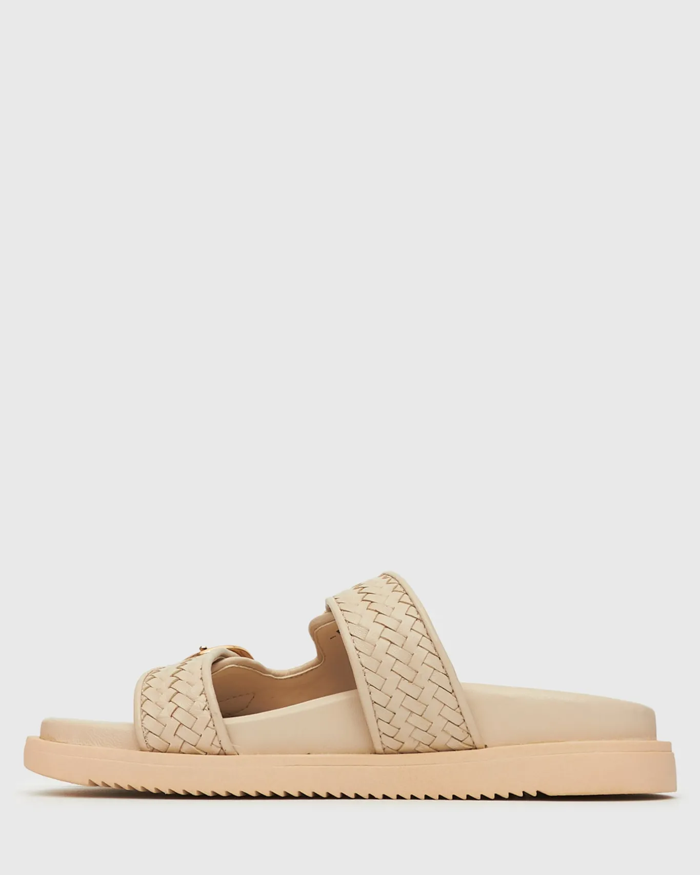 Women Betts Slides|Footbeds^ASTAR Leather Woven Strap Footbed Slides