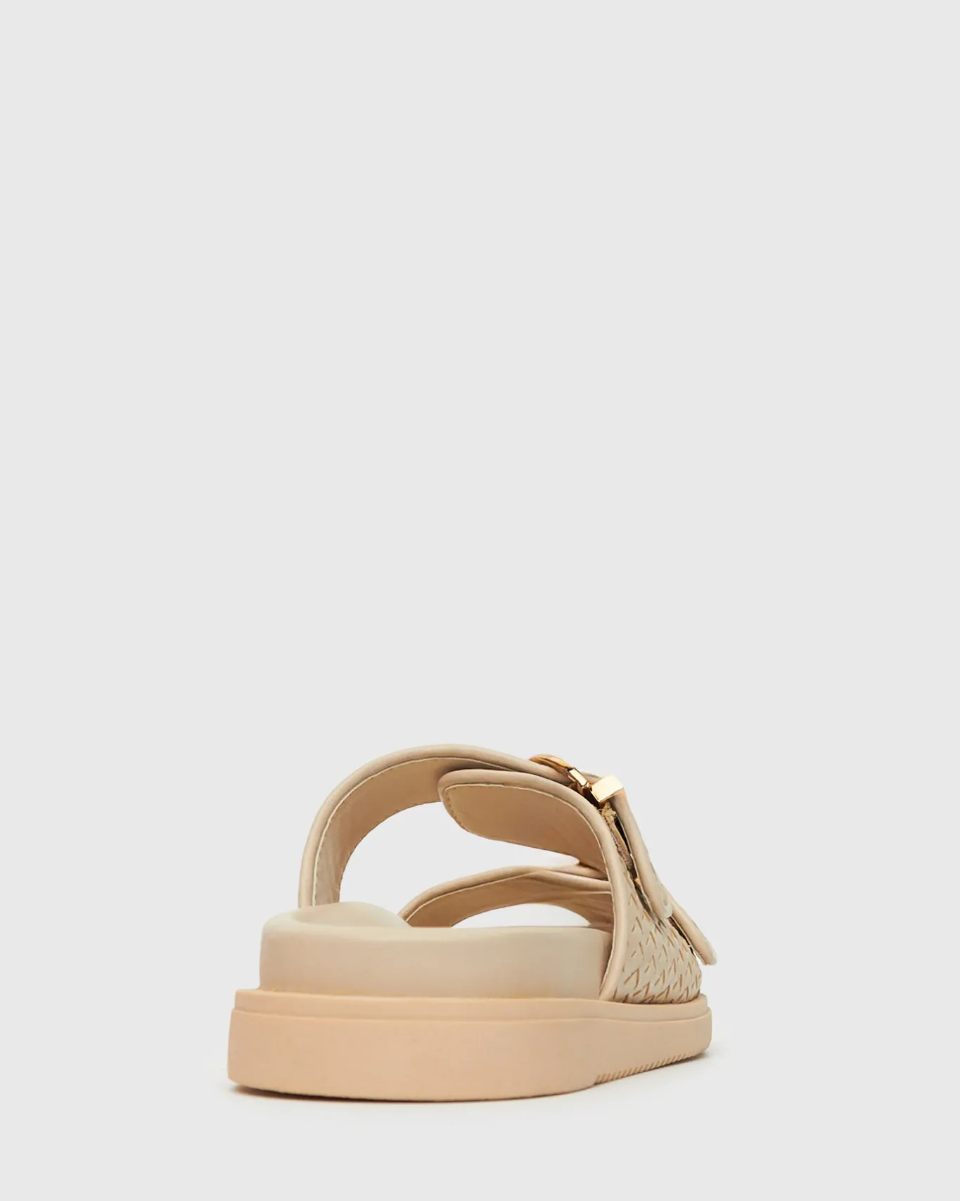 Women Betts Slides|Footbeds^ASTAR Leather Woven Strap Footbed Slides