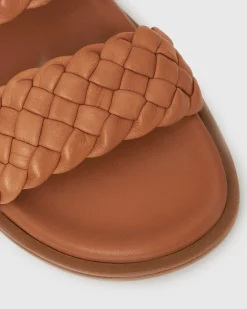 Women Betts Sandals|Flats^ATHENA Woven Leather Footbed Slides