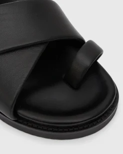 Women Betts Sandals|Flats^BERMUDA Leather Crossover Slide Sandals