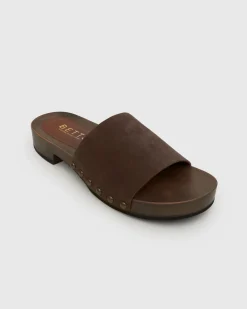 Women Betts Block|Low-Mid^CLARA Suede Leather Clogs