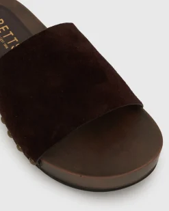Women Betts Block|Low-Mid^CLARA Suede Leather Clogs