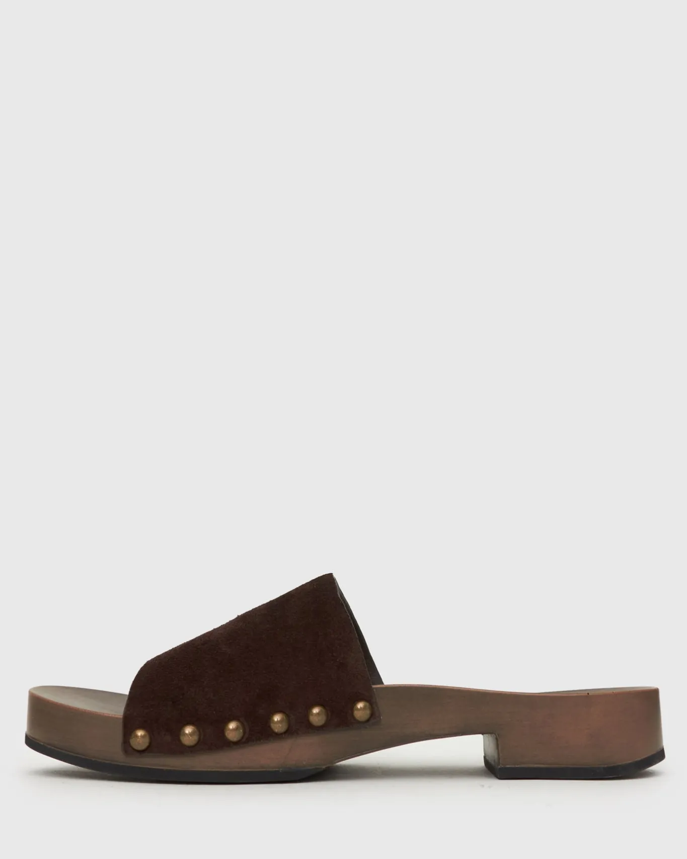 Women Betts Block|Low-Mid^CLARA Suede Leather Clogs