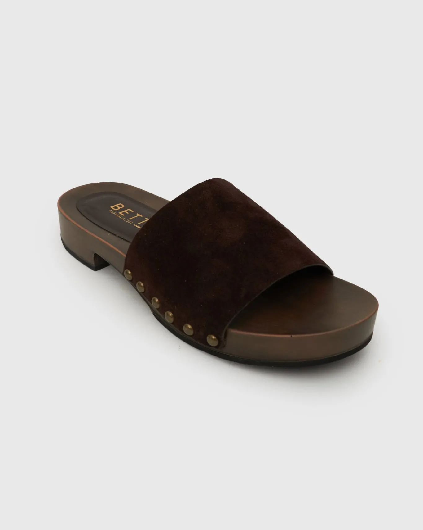 Women Betts Block|Low-Mid^CLARA Suede Leather Clogs