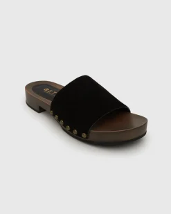 Women Betts Block|Low-Mid^CLARA Suede Leather Clogs