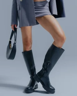Women Betts Riding|Knee High^DRAGON Round Toe Knee Boots