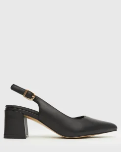 Women Betts Pumps|Block^EMERY Slingback Mid-Block Heeled Pumps