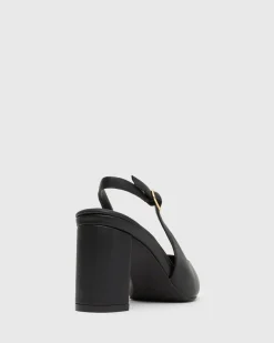 Women Betts Pumps|Block^FLOUNDER Pointy Toe Slingback Pumps