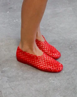 Women Betts Ballets^GREECE Jelly Mesh Ballet Flats