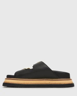 Women Betts Sandals|Flats^HARLAND Leather Flatform Slides