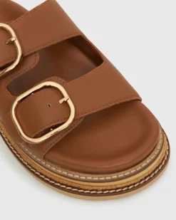 Women Betts Sandals|Flats^HARLAND Leather Flatform Slides