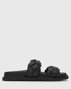 Women Betts Sandals|Flats^HAVANA Leather Braided Slides