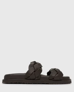Women Betts Sandals|Flats^HAVANA Leather Braided Slides
