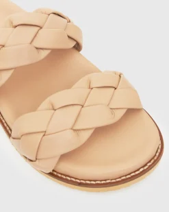 Women Betts Sandals|Flats^HAVANA Leather Braided Slides