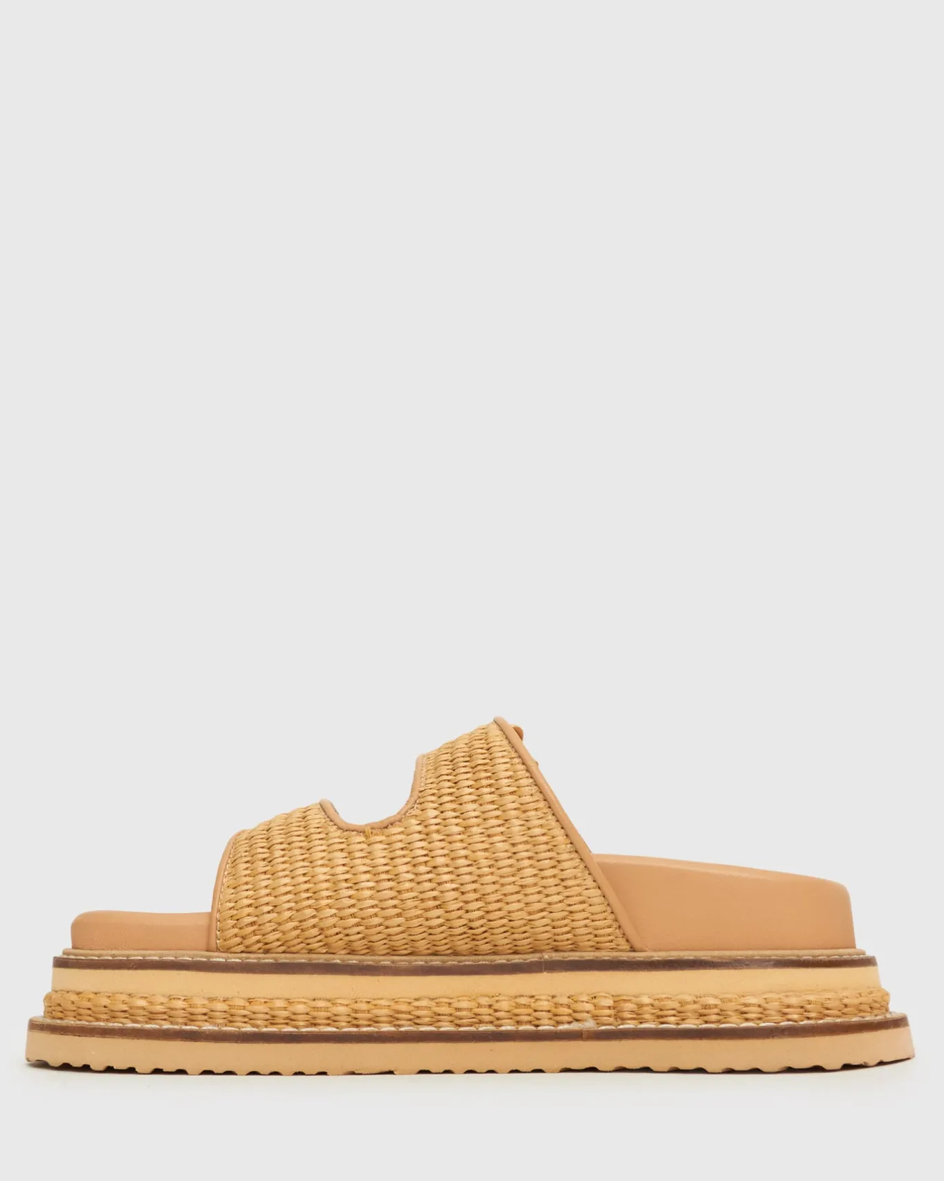 Women Betts Sandals|Flats^HAZE Leather Buckle Flatform Slides