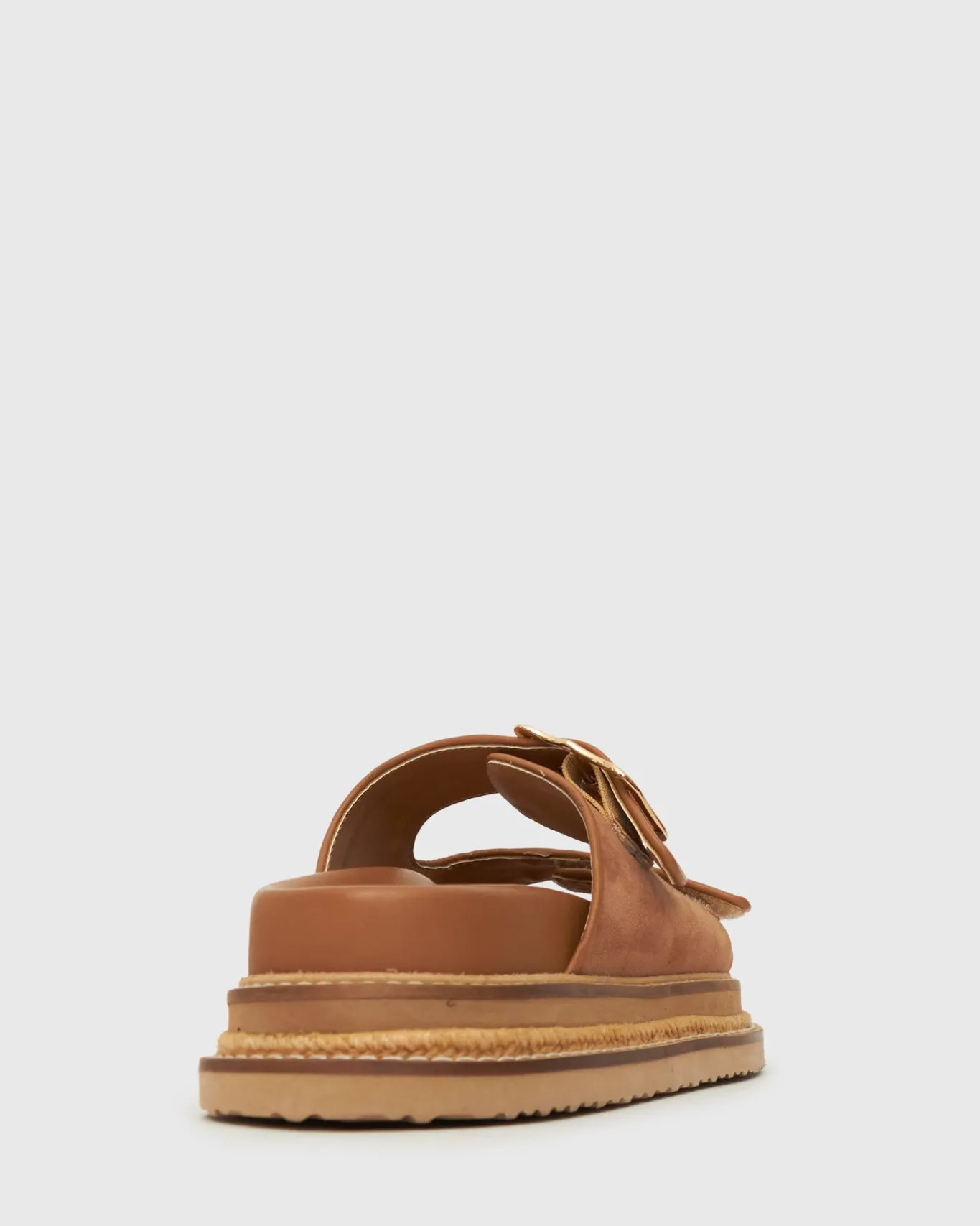 Women Betts Sandals|Flats^HAZE Leather Buckle Flatform Slides
