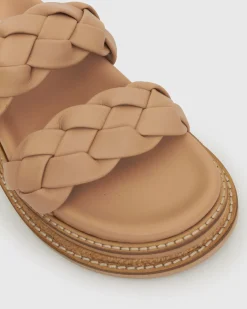 Women Betts Sandals|Flats^HEIDI Braided Leather Flatform Slides