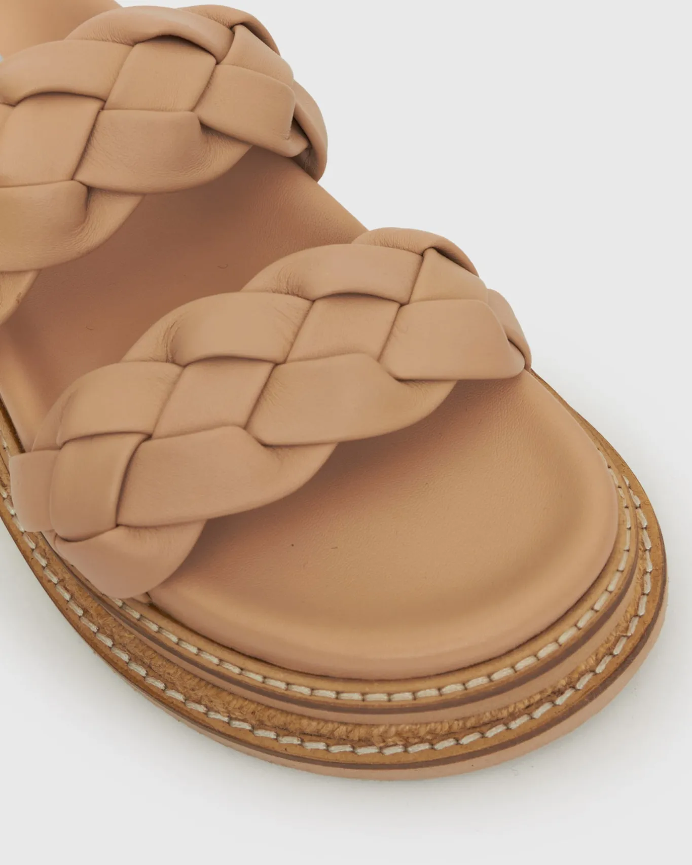 Women Betts Sandals|Flats^HEIDI Braided Leather Flatform Slides