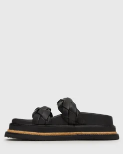 Women Betts Sandals|Flats^HEIDI Braided Leather Flatform Slides