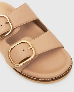 Women Betts Sandals|Flats^HUSH Leather Buckle Slides