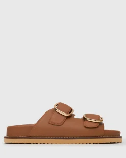 Women Betts Sandals|Flats^HUSH Leather Buckle Slides