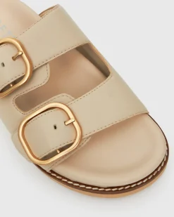 Women Betts Sandals|Flats^HUSH Leather Buckle Slides