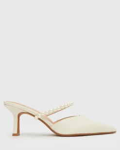 Women Betts Pumps|Bridal^JASMINE Faux Pearl-Embellished Heel Pumps