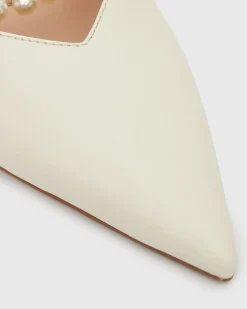 Women Betts Pumps|Bridal^JASMINE Faux Pearl-Embellished Heel Pumps