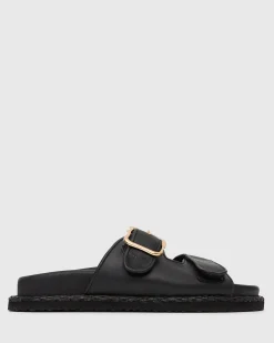 Women Betts Sandals|Flats^MADDIE Feature Buckle Footbed Slides