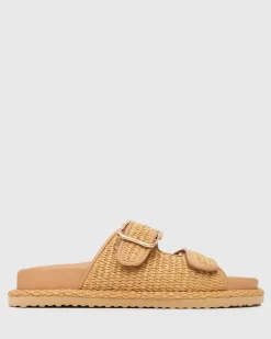 Women Betts Sandals|Flats^MADDIE Feature Buckle Footbed Slides