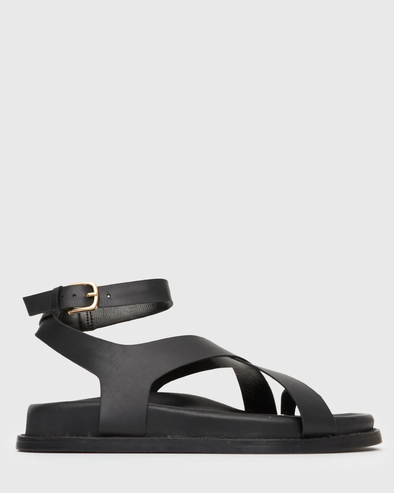 Women Betts Sandals|Flats^MALIBU Leather Crossover Ankle-Strap Sandals