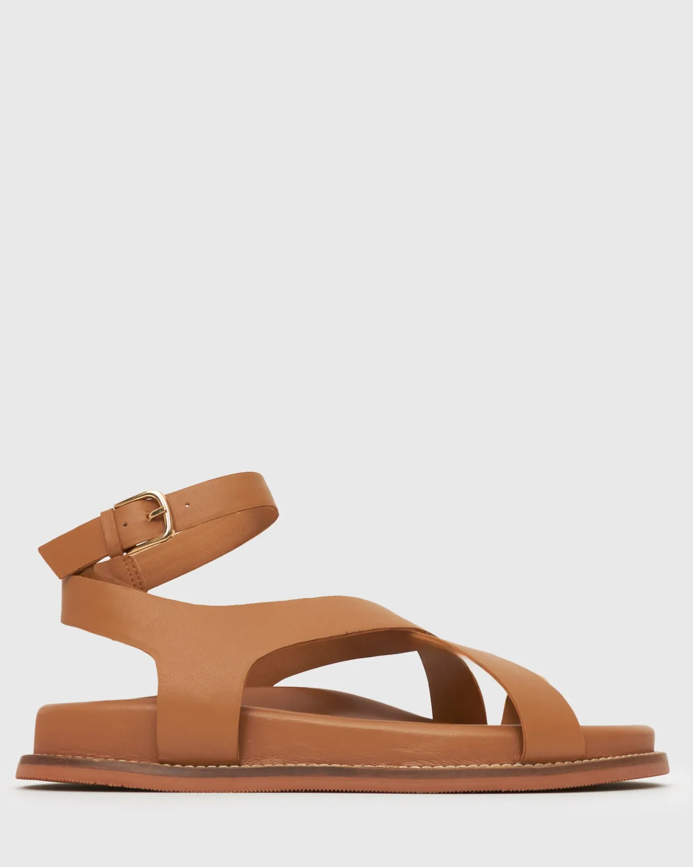 Women Betts Footbeds|Leather^MALIBU Leather Crossover Ankle-Strap Sandals