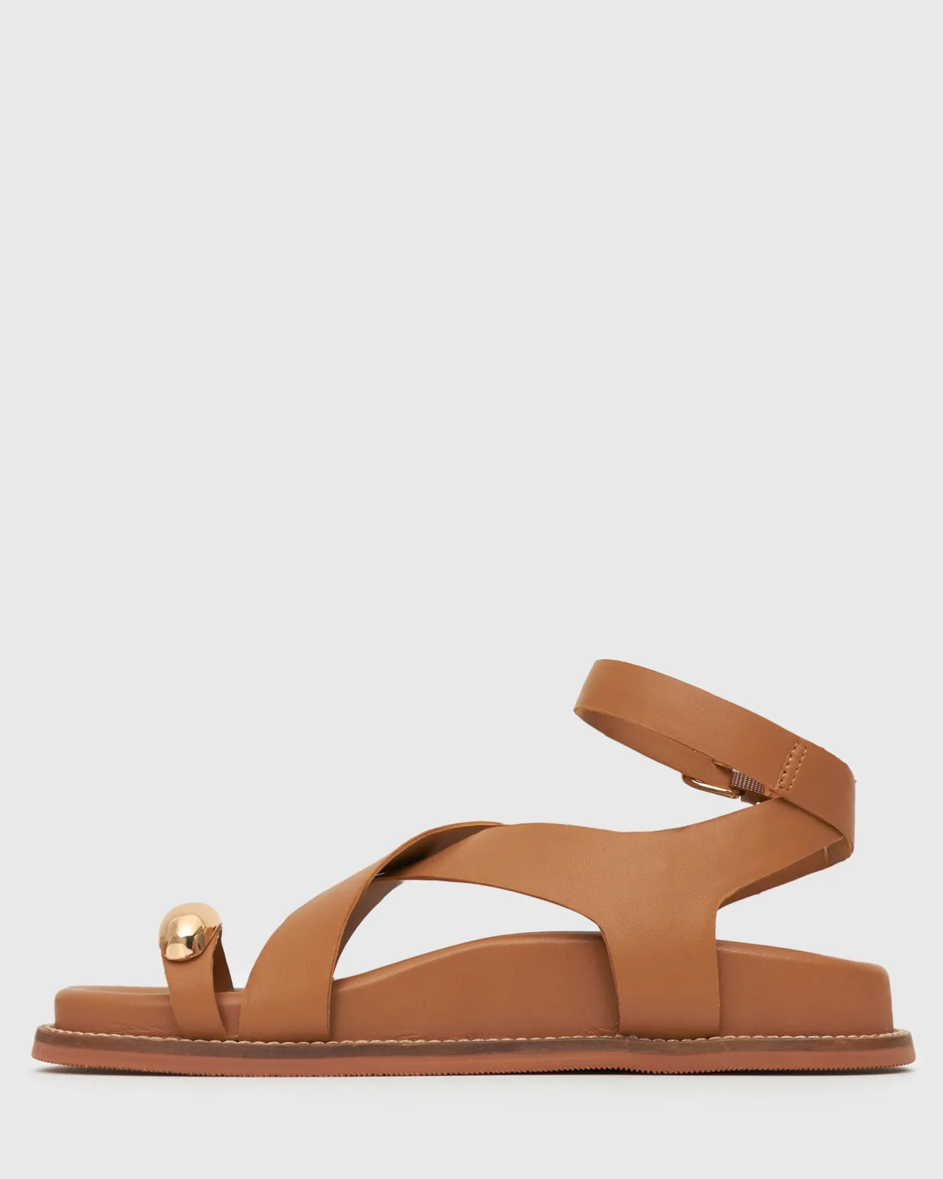 Women Betts Footbeds|Leather^MALIBU Leather Crossover Ankle-Strap Sandals