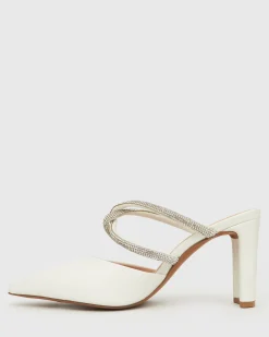 Women Betts Pumps|Bridal^MINDY Diamante Pointed Toe Mules