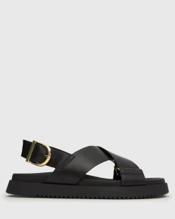 Women Betts Sandals|Flats^MYTH Crossover Strap Footbed Sandals