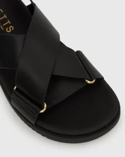 Women Betts Sandals|Flats^MYTH Crossover Strap Footbed Sandals