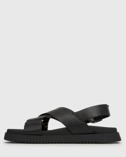 Women Betts Sandals|Flats^MYTH Crossover Strap Footbed Sandals