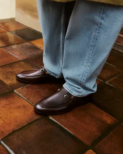 Betts Loafers|Dress^NATE Leather Buckle Trim Loafers