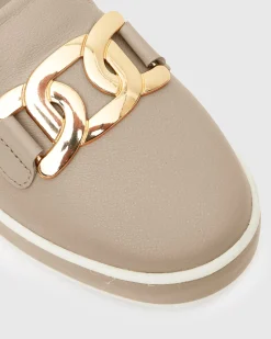 Women Betts Loafers|Leather^NED Gold Trim Leather Loafers