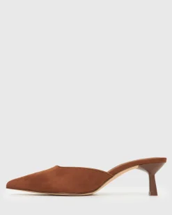 Women Betts Pumps|Low-Mid^PRE-ORDER AMALIE Pointed Toe Stiletto Mules