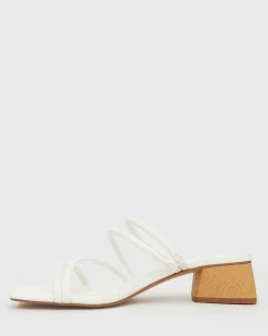 Women Betts Bridal|Block^PRE-ORDER HALLIE Low Wooden Block Heel Mules