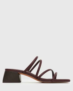 Women Betts Block|Low-Mid^PRE-ORDER HALLIE Low Wooden Block Heel Mules
