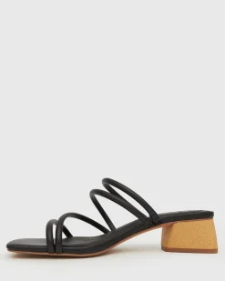 Women Betts Block|Low-Mid^PRE-ORDER HALLIE Low Wooden Block Heel Mules