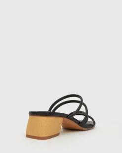 Women Betts Block|Low-Mid^PRE-ORDER HALLIE Low Wooden Block Heel Mules