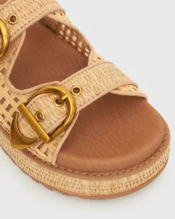 Women Betts Sandals|Flats^PRE-ORDER VACAY Raffia Platform Slide Sandals