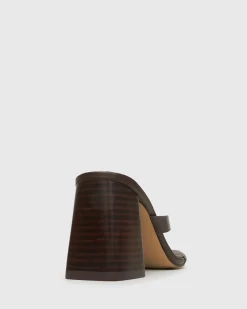 Women Betts Block|High^SUNDOWNER Leather Thong Mule Sandals