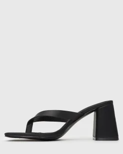 Women Betts Block|High^SUNDOWNER Leather Thong Mule Sandals